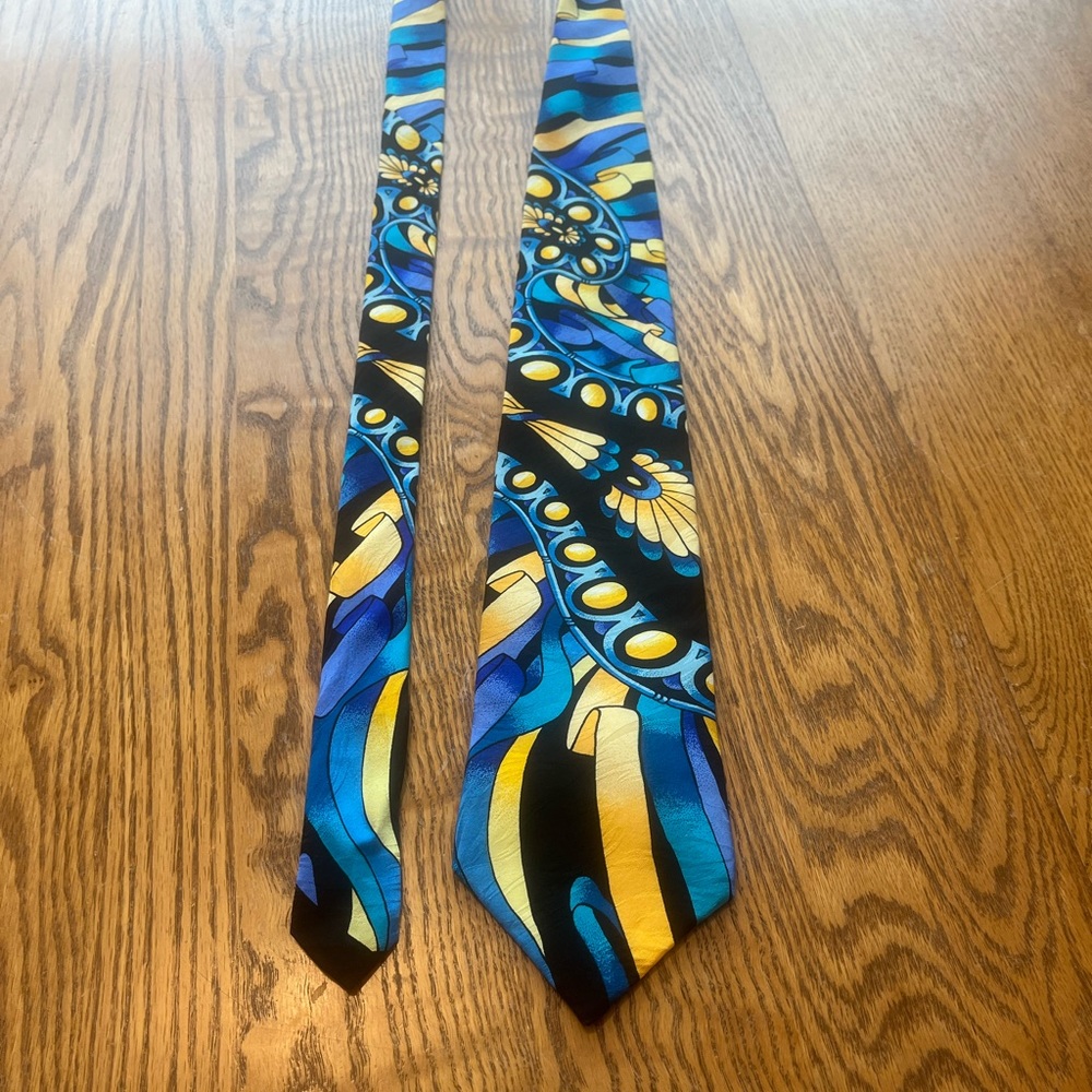 Rush Limbaugh No Boundaries Collection Mens Tie 100% Silk Made in the USA Blue